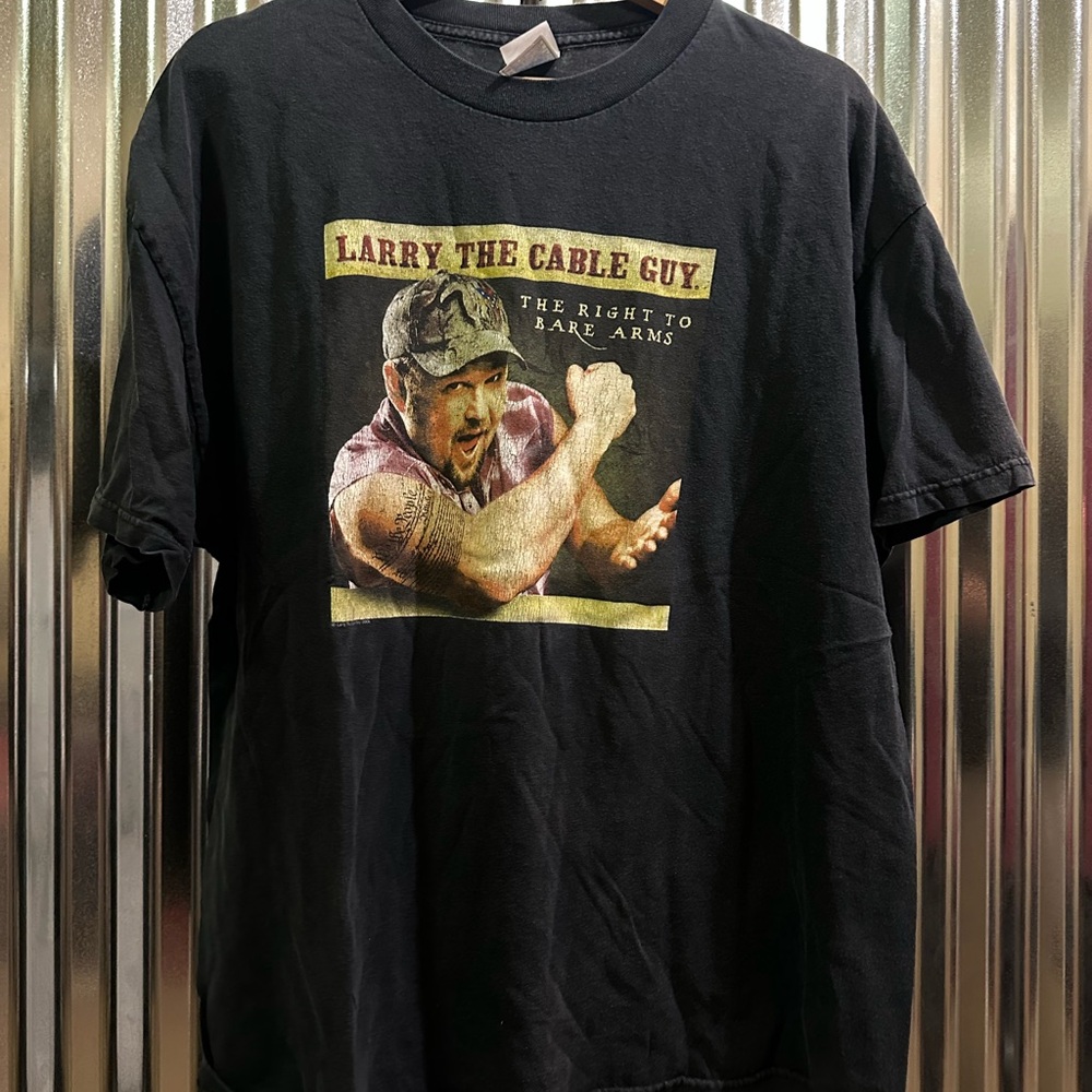 Larry the Cable Guy Black Graphic Tee